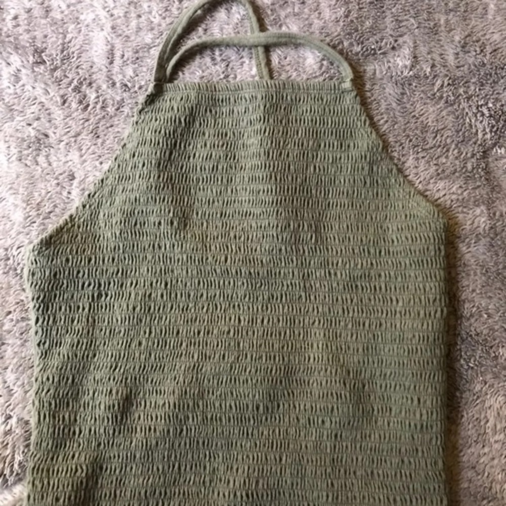 Hollister green halter tank